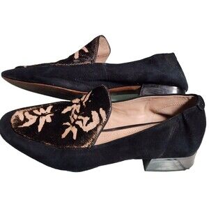 AD & Daughters Calf hair Greyan Anthropologie Block Heel Size 8 Italian Leather